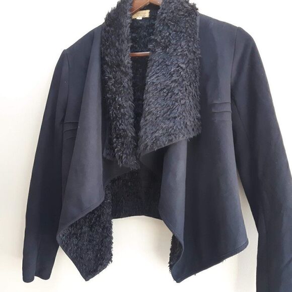 Vegan Y2K suede black formal jacket - Picture 3 of 5